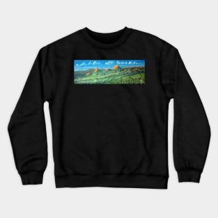 The Pinnacles from Hervey Rang Lookout - Triptych Acrylic on Canvas Crewneck Sweatshirt